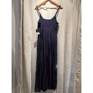 Simply Vera Vera Wang Navy Blue Tie Dye Maxi Dress WV42Y116RP1 Womens Medium NWT